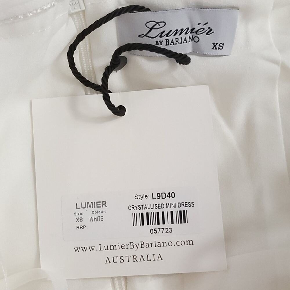 Lumier by Bariano Bodycon Mini Dress White Strapless - Picture 10 of 15